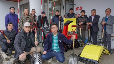 除雪ボランティア隊の集合写真