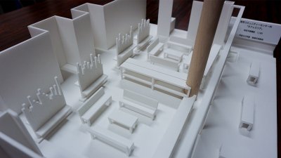 地域交流サロンの製作模型