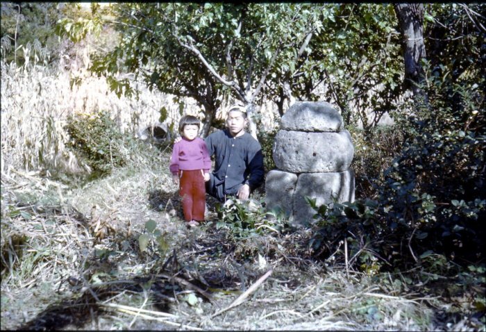 昭和30年 塔の上の石塔の様子